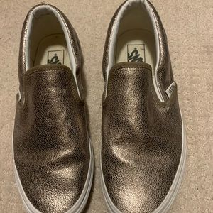 Vans Gold slip-on sneaker, Women’s Size 10